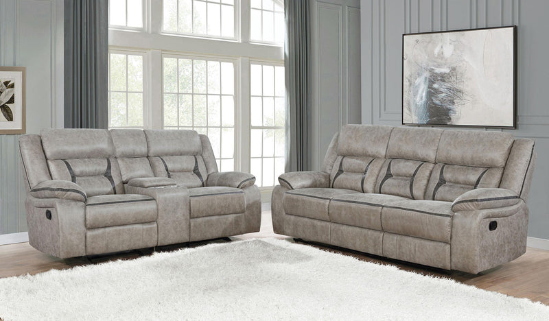 Greer 2-piece Upholstered Reclining Sofa Set
