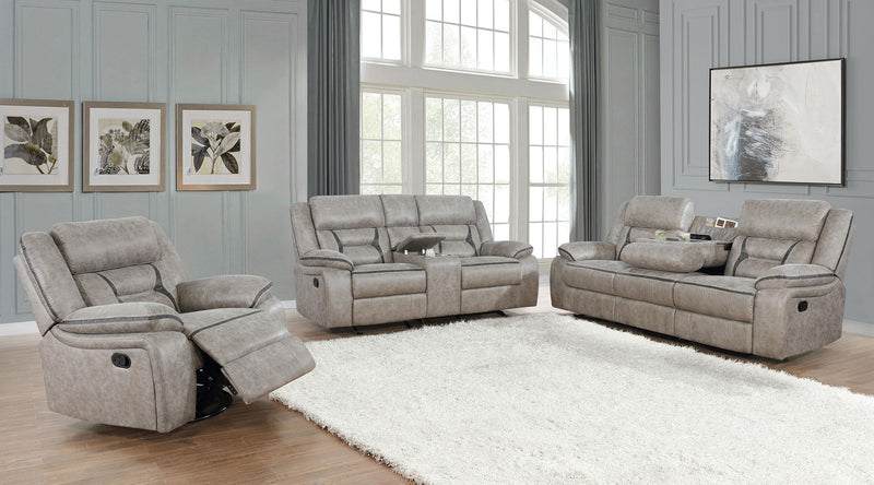 Greer 3-piece Upholstered Reclining Sofa Set