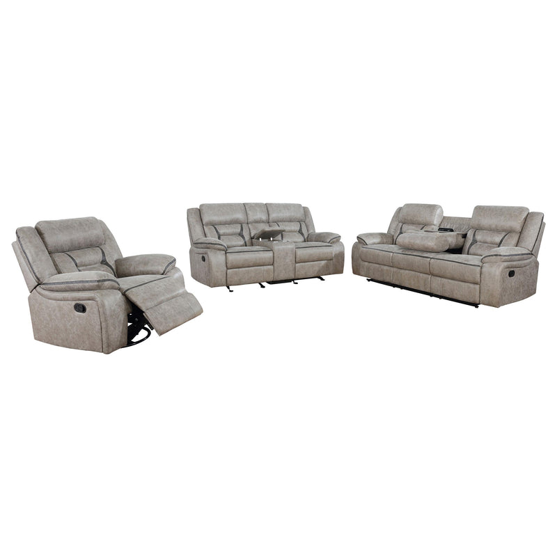 Greer 3-piece Upholstered Reclining Sofa Set