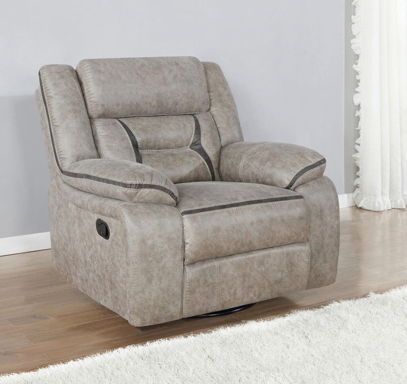 Greer Upholstered Swivel Glider Recliner Chair