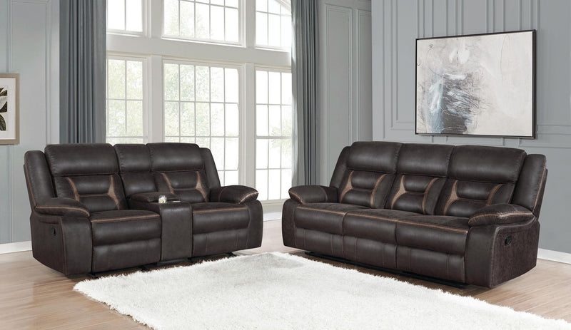Greer 2-piece Upholstered Reclining Sofa Set