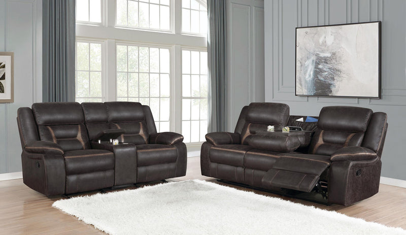Greer 2-piece Upholstered Reclining Sofa Set