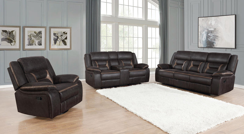 Greer 3-piece Upholstered Reclining Sofa Set