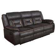Greer 3-piece Upholstered Reclining Sofa Set Brown - detail 4