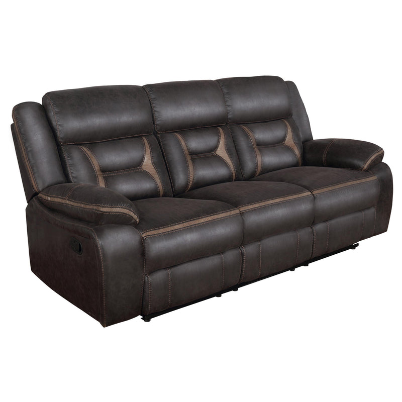 Greer 3-piece Upholstered Reclining Sofa Set Brown - detail 4