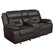 Greer 3-piece Upholstered Reclining Sofa Set Brown - detail 5