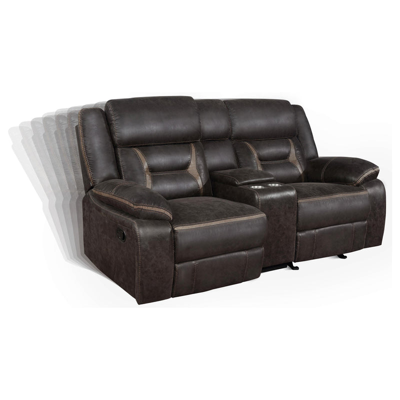 Greer 3-piece Upholstered Reclining Sofa Set Brown - detail 6