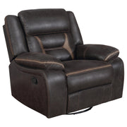 Greer 3-piece Upholstered Reclining Sofa Set Brown - detail 7