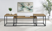 Straden 3-piece Engineered Wood Coffee Table Set Mango and Black