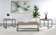 Straden 3-piece Engineered Wood Coffee Table Set Mango and Black - alternate view