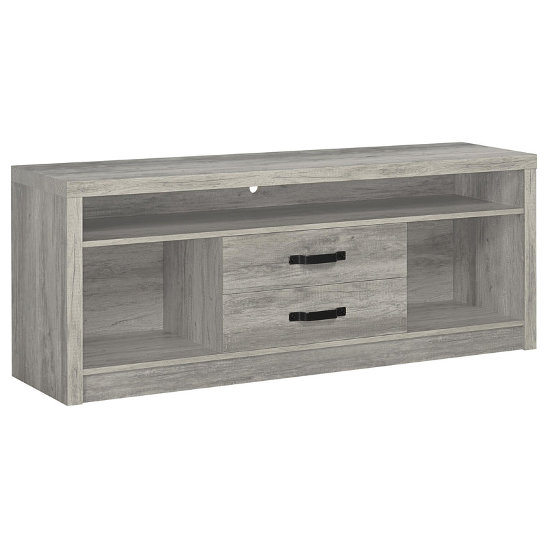Burke 3-piece 59-inch TV Entertainment Center Grey Driftwood - detail 3