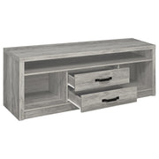 Burke 3-piece 59-inch TV Entertainment Center Grey Driftwood - detail 4