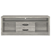 Burke 3-piece 59-inch TV Entertainment Center Grey Driftwood - detail 5