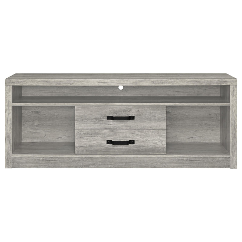 Burke 3-piece 59-inch TV Entertainment Center Grey Driftwood - detail 5
