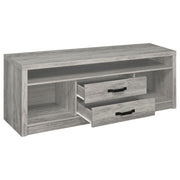Burke 2-drawer Engineered Wood 59-inch TV Stand Grey Driftwood - detail 3