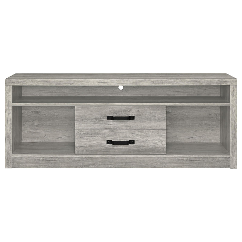 Burke 2-drawer Engineered Wood 59-inch TV Stand Grey Driftwood - detail 4