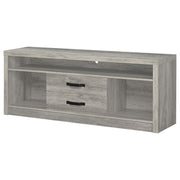 Burke 2-drawer Engineered Wood 59-inch TV Stand Grey Driftwood - detail 5