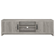 Burke 2-door Engineered Wood 71-inch TV Stand Grey Driftwood - detail 4
