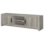 Burke 2-door Engineered Wood 71-inch TV Stand Grey Driftwood - detail 5