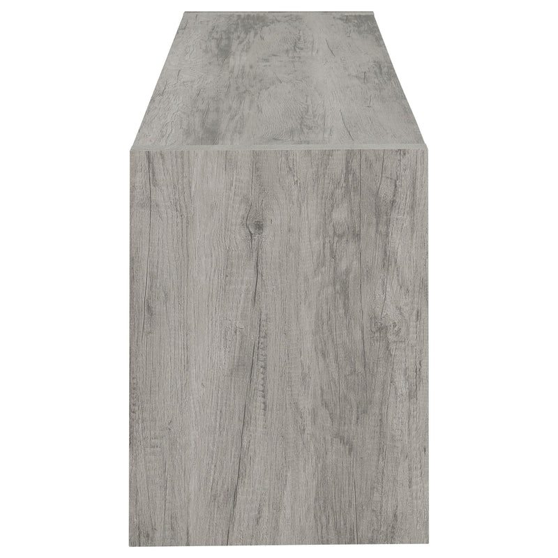 Burke 2-door Engineered Wood 71-inch TV Stand Grey Driftwood - detail 6
