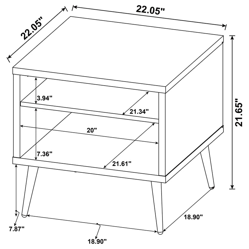 Welsh Square Engineered Wood Side End Table