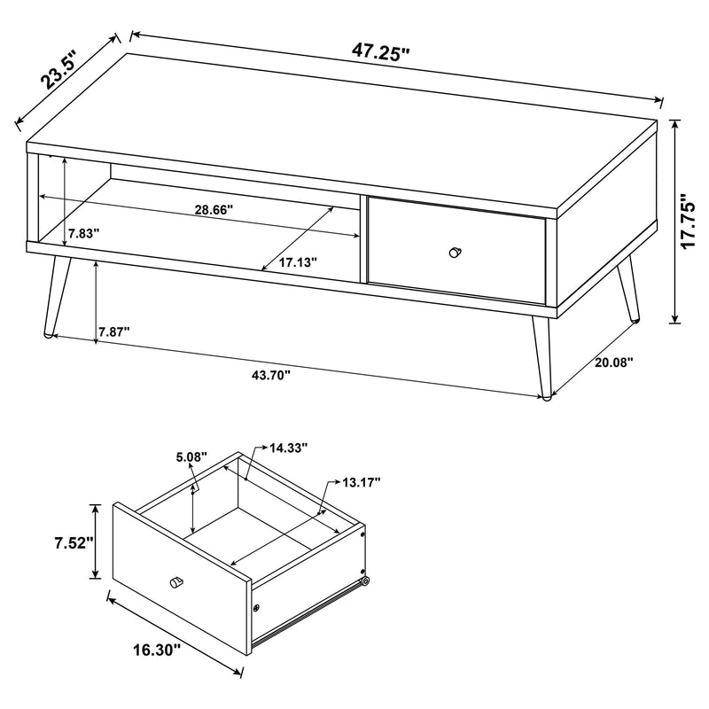 Welsh 1-drawer Engineered Wood Coffee Table