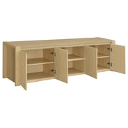 Laurelton 78-inch 4-door TV Stand Media Console Light Oak - detail 3