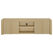 Laurelton 78-inch 4-door TV Stand Media Console Light Oak - detail 4