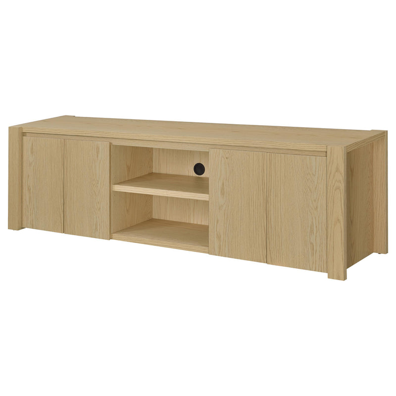 Laurelton 78-inch 4-door TV Stand Media Console Light Oak - detail 5