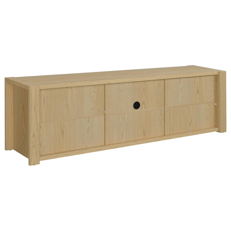 Laurelton 78-inch 4-door TV Stand Media Console Light Oak - detail 7