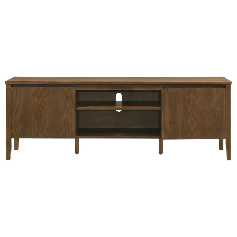 Thori 63-inch 2-door TV Stand Media Console Dark Brown - detail 3