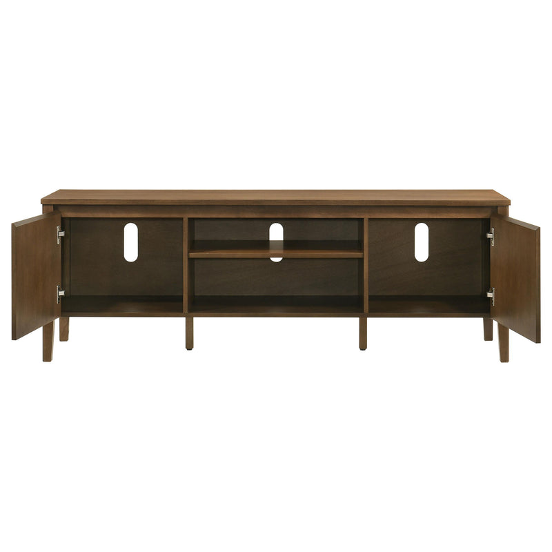 Thori 63-inch 2-door TV Stand Media Console Dark Brown - detail 4