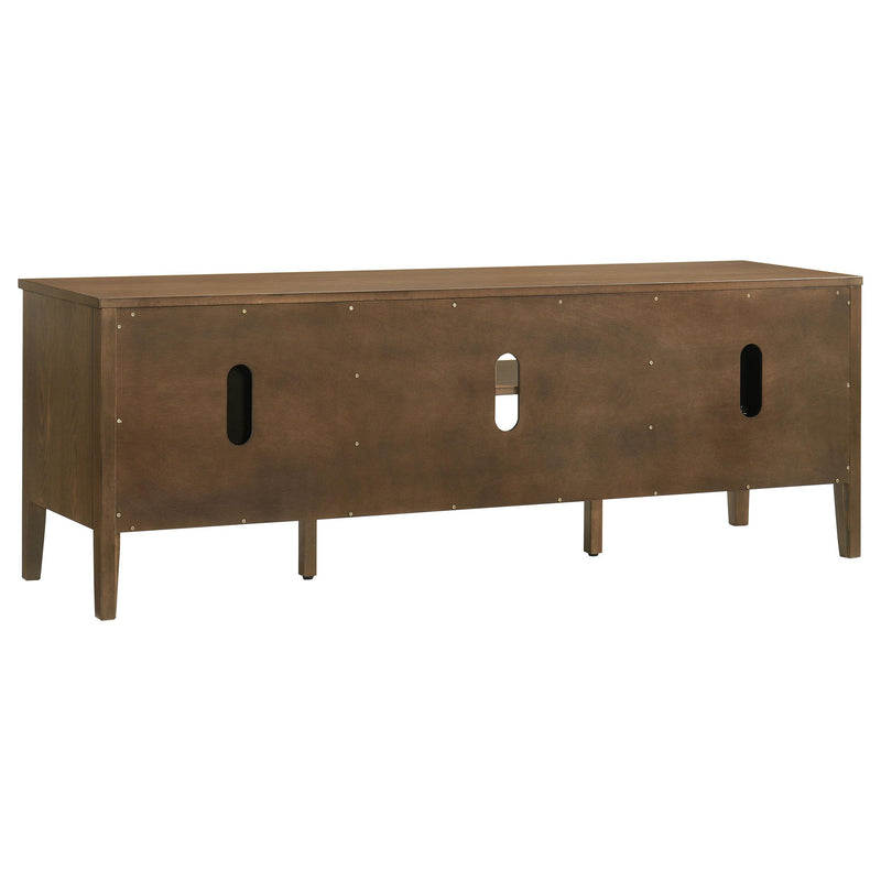 Thori 63-inch 2-door TV Stand Media Console Dark Brown - detail 7