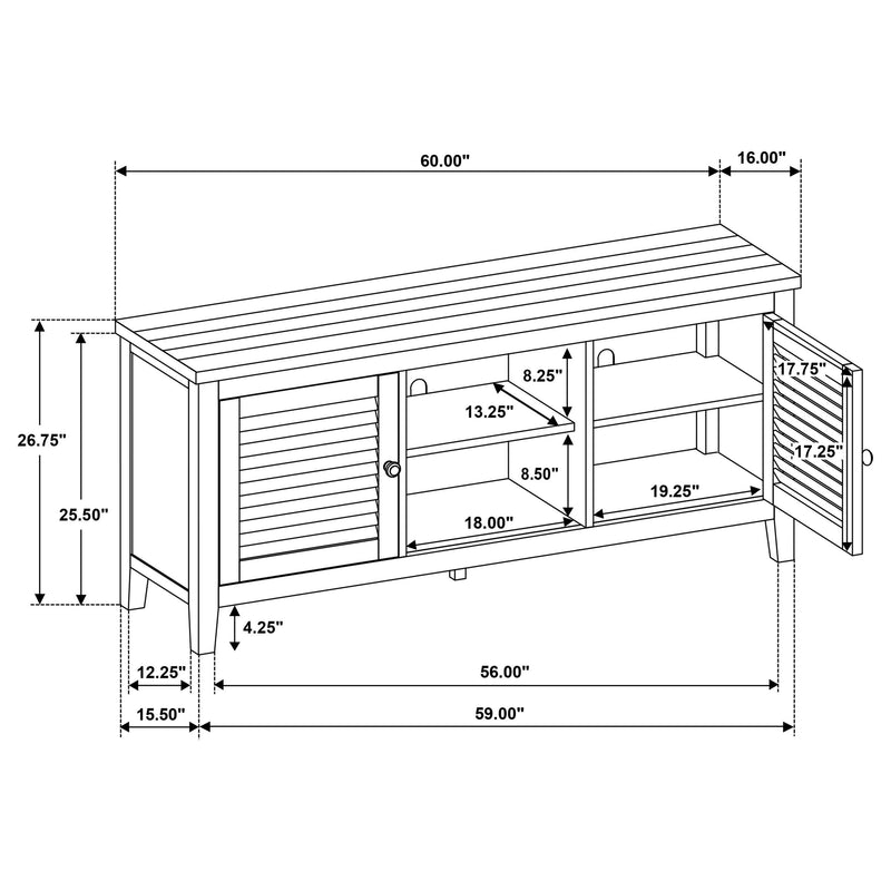 Concord 2-door 60-inch TV Stand Console