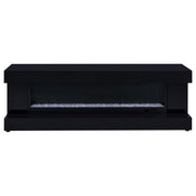 Mallory TV Stand Fireplace Console Bluetooth Speaker Black High Gloss - detail 3