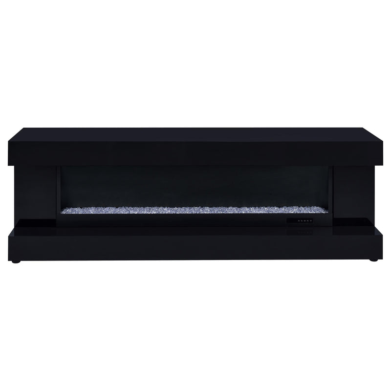 Mallory TV Stand Fireplace Console Bluetooth Speaker Black High Gloss - detail 3