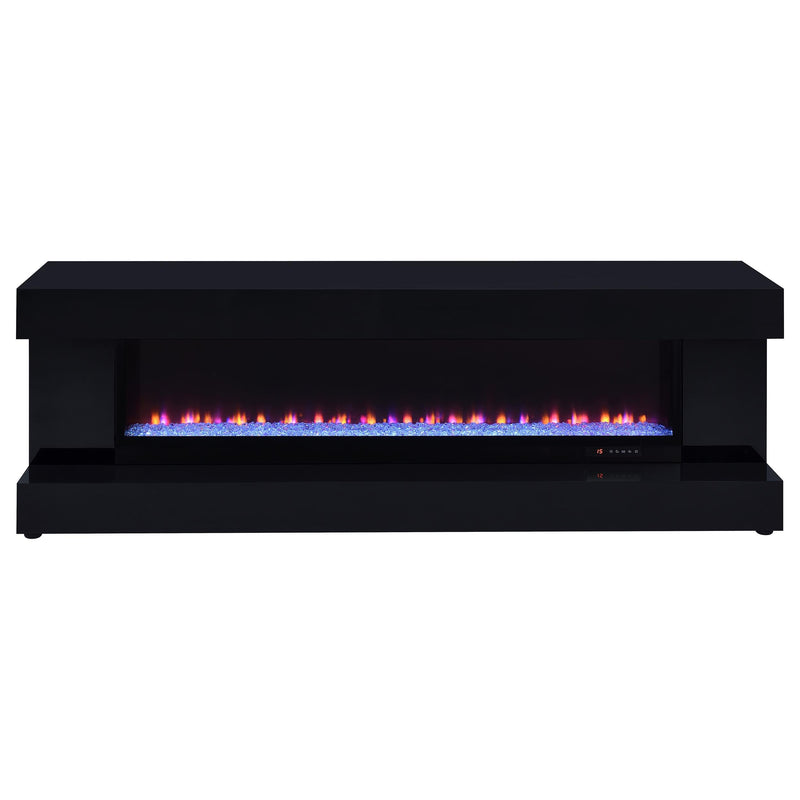 Mallory TV Stand Fireplace Console Bluetooth Speaker Black High Gloss - detail 4