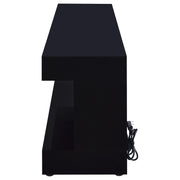 Mallory TV Stand Fireplace Console Bluetooth Speaker Black High Gloss - detail 5