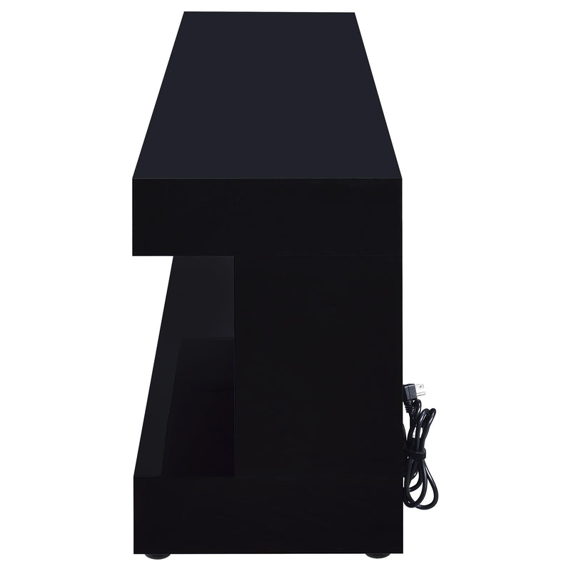 Mallory TV Stand Fireplace Console Bluetooth Speaker Black High Gloss - detail 5