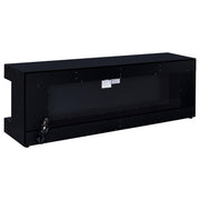 Mallory TV Stand Fireplace Console Bluetooth Speaker Black High Gloss - detail 6