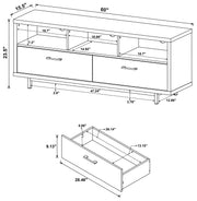Casey 2-drawer Engineered Wood 60-inch TV Stand Cappuccino - detail 4