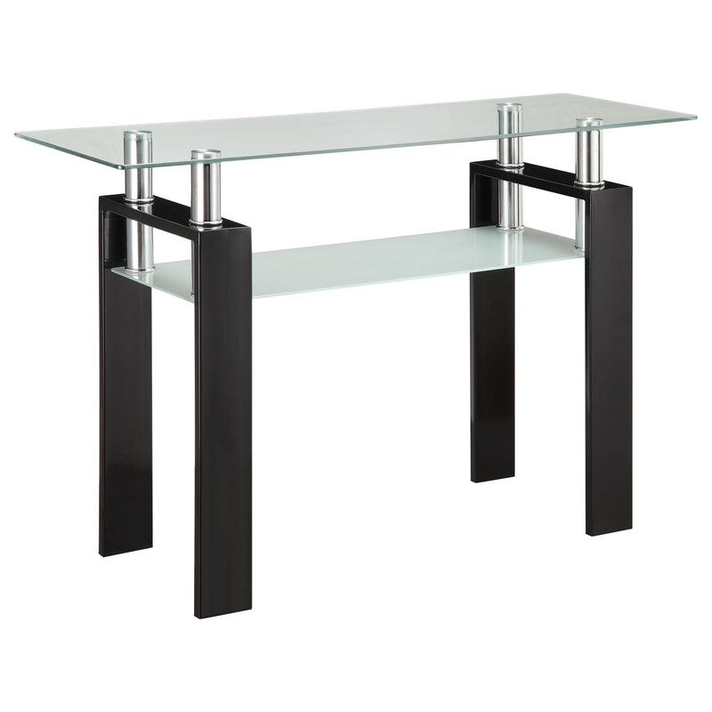 Dyer Rectangular Glass Top Entryway Sofa Console Table