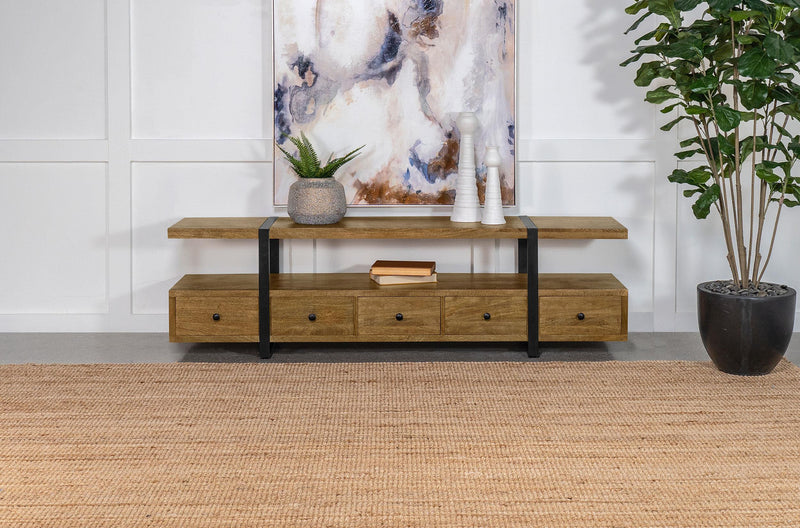 Otto 5-drawer Mango Wood 70-inch TV Stand Media Console
