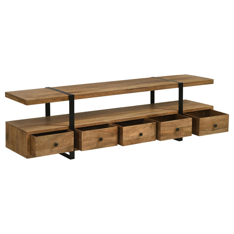 Otto 5-drawer Mango Wood 70-inch TV Stand Media Console