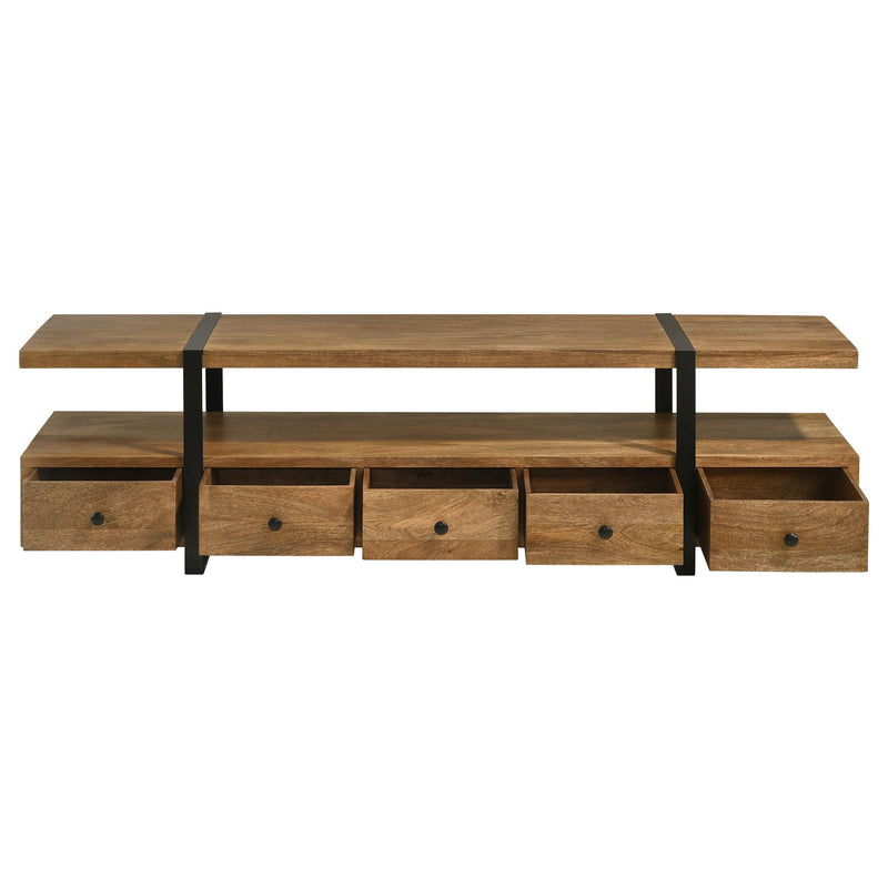 Otto 5-drawer Mango Wood 70-inch TV Stand Media Console