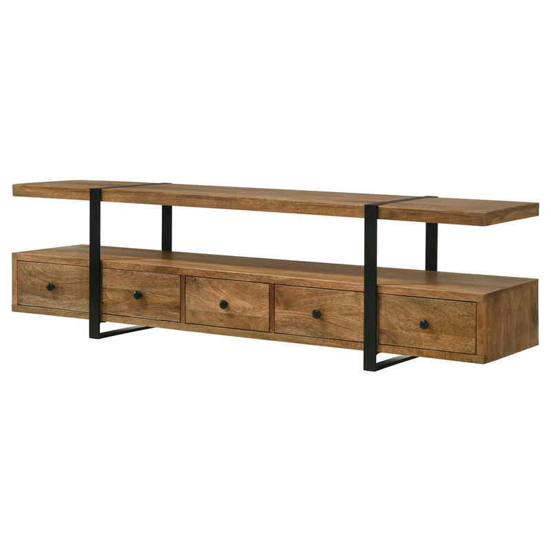Otto 5-drawer Mango Wood 70-inch TV Stand Media Console