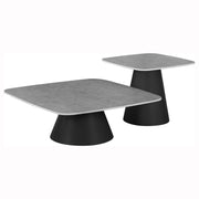 Eason 2-piece Cocktail Coffee Table Set Concrete and Black - alternate view