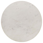 Aldis Round Marble Top Side End Table White and Natural - detail 4
