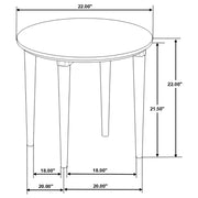Aldis Round Marble Top Side End Table White and Natural - detail 6