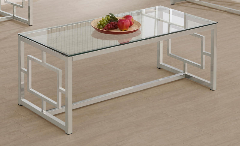 Merced Rectangular Glass Top Coffee Table